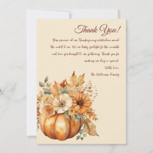 Design Floral de Pumpkin com Aquarelas do cartões
