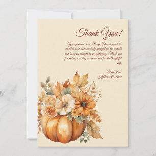 Design Floral de Pumpkin com Aquarelas do cartões