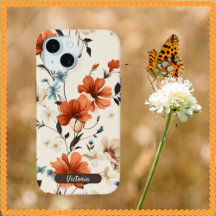 design Floral Elegante Simples para Capa de telefo