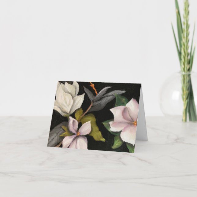 design floral no cartão de nota (Frente)
