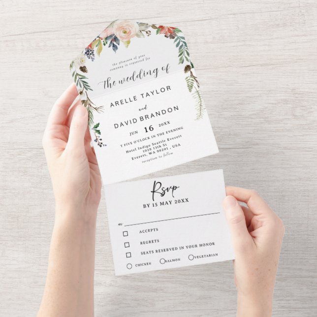 design floral simples e minimalista moderno (Aba destacável)
