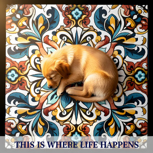 Design Floral vibrante em Azulejos cerâmicos intri