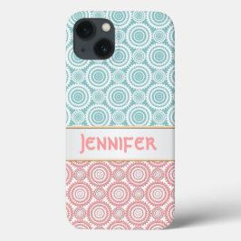 Design Geométrico Feminino Personalizado Aqua e Ro