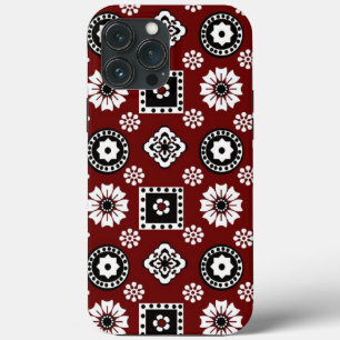 Design Geométrico Vermelho e Preto em Greve