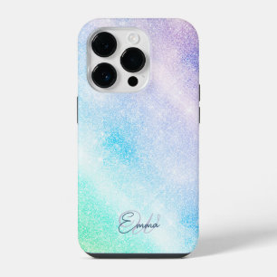 Design Glam Ombre Brilho Azul Roxo Moderno