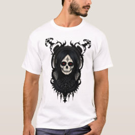 Design gótica com T-Shirt de olhos vermelhos