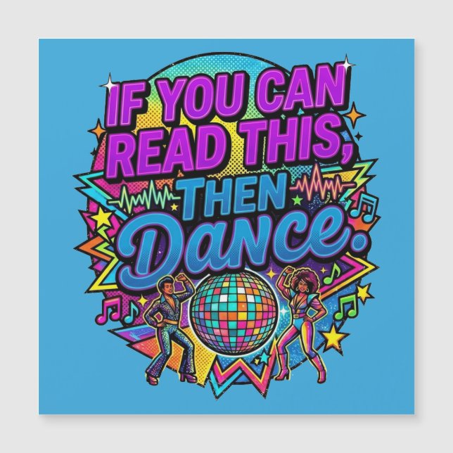 Design Gráfico de Festa de Dança com Bola de Disco (Frente)