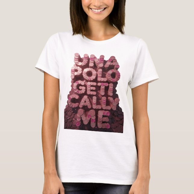 Design Gráfico Rosa Icônico UNA POLO GET CALL ME (Frente)