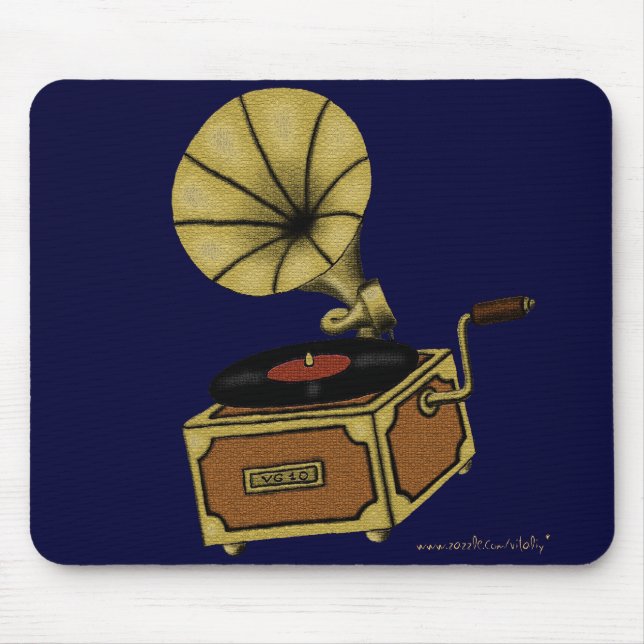 Design legal do mousepad do gramofone do vintage (Frente)