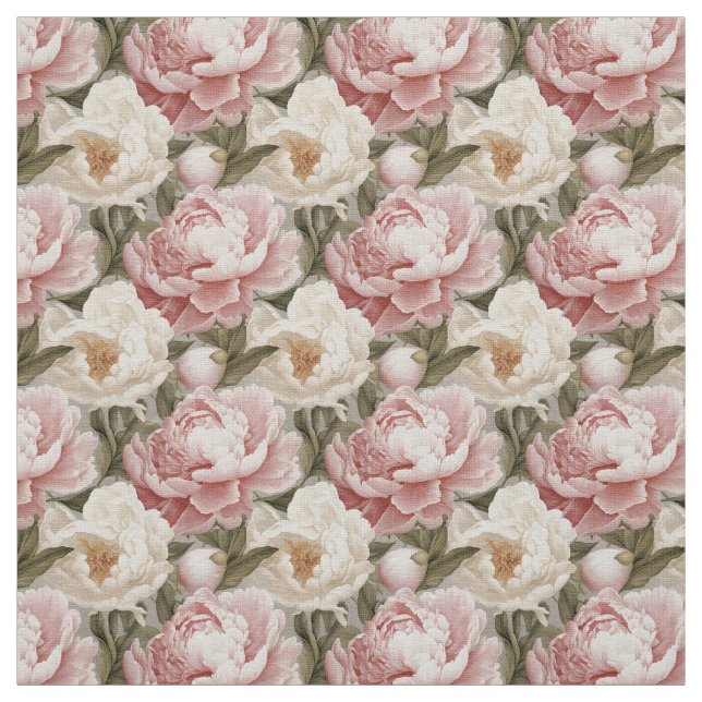 Design Linen Upholstery, Tecido de Peonies Grandes (Modelo)
