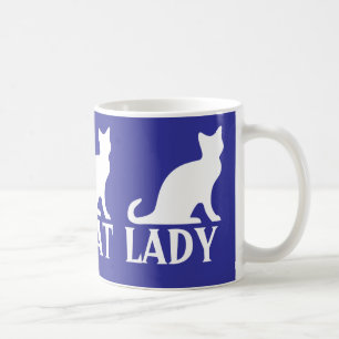 Design louco da caneca de café da senhora do gato