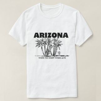 design minimalista de camiseta do Arizona