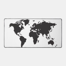 Design minimalista de preto e branco do mapa mundi