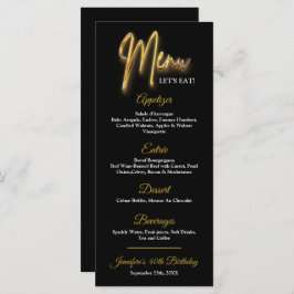Design Minimalista de Tex Dourado e Dourado Menu P