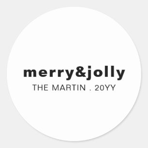 Design Minimalista Moderno de Adesivo de Natal Red