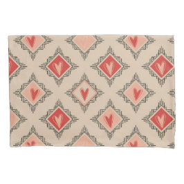 Design Minimalista Tribal Heart Rosa Poeirento