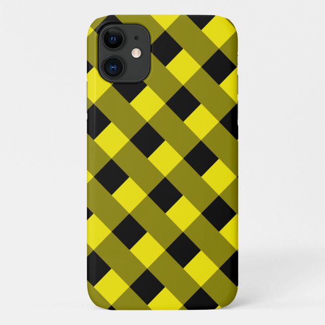 Design Moderno capas de iphone Preto e Amarelo (Verso)