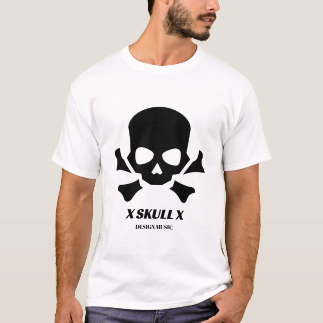 Design Music X Skull X design de T-Shirt (Frente)