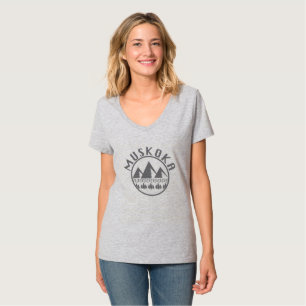 Design Muskoka - Camisa básica de T-Neck, de colo-