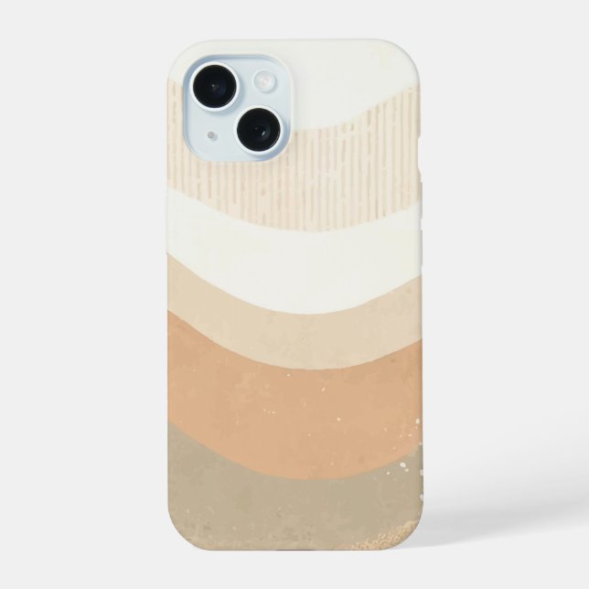 Design Neutro Terroso Ondas Mod Retro (Verso)