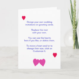 Design nos seus próprios convites de casamento sob