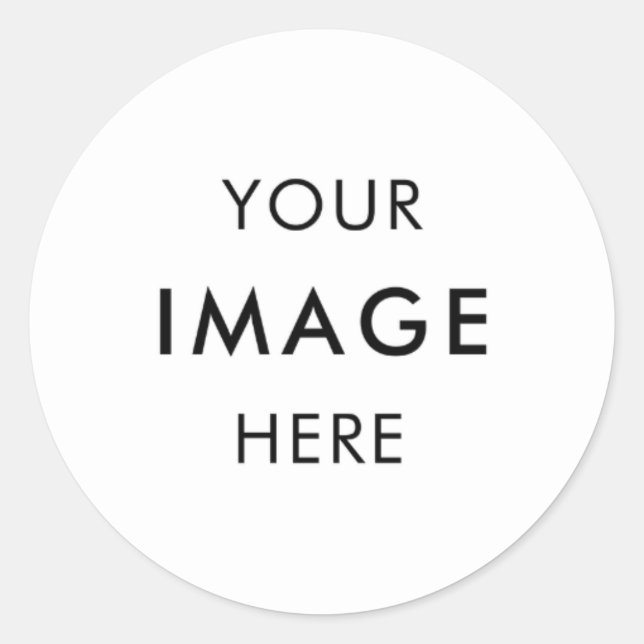 Design O Seu Próprio Adesivo Clássico Redondo (Frente)