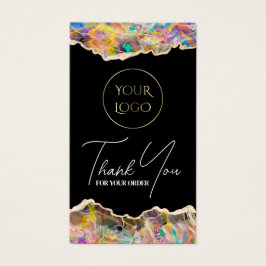 Design opal no folheto informativo preto