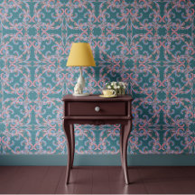 Design Ornamental Barroco Azul Água Macio