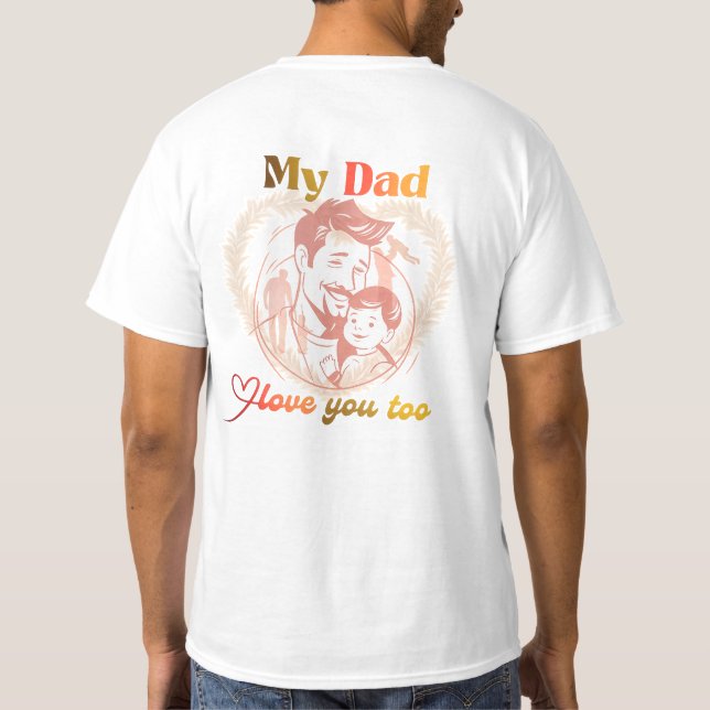 Design para o dia dos pais | camiseta do dia dos p (Verso)