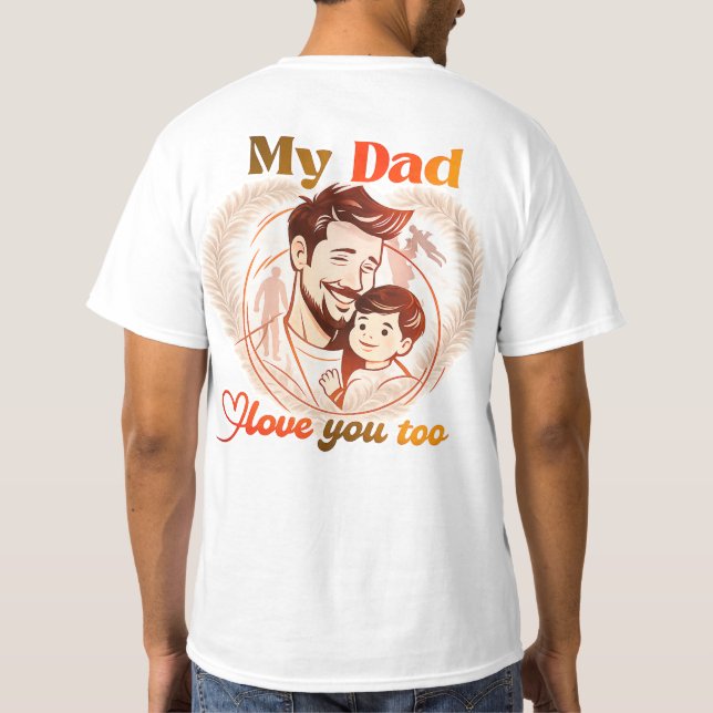 Design para o dia dos pais | Camisetas do dia dos  (Verso)