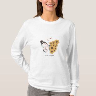 Design personalizada de borboleta com T-Shirt