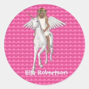 Design personalizado do unicórnio da etiqueta