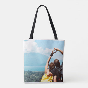 Design personalizou os sacos de tote com sua foto