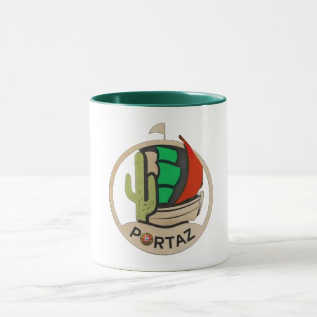 Design PortAZ logótipo 2 na caneca (Centro)