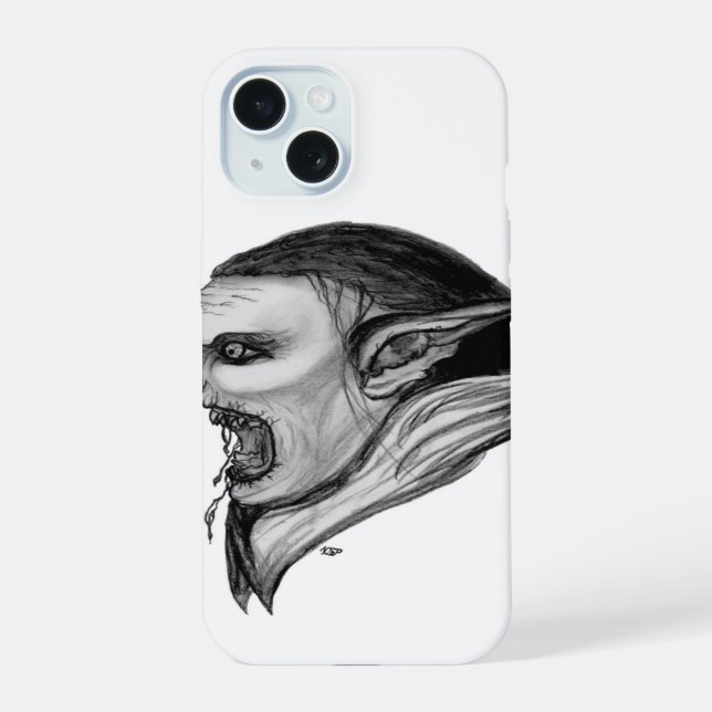 Design preto e branco de troll (Verso)