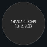 Design preto e branco simples - Adesivo em círculo<br><div class="desc">Médio Mod - Adesivo Quadrado</div>