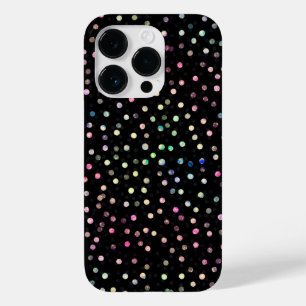 Design preto para pontos brilhantes iridescentes e