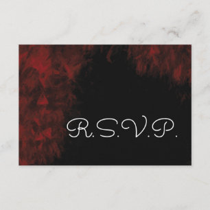 Design preto RSVP do casamento de n do vermelho