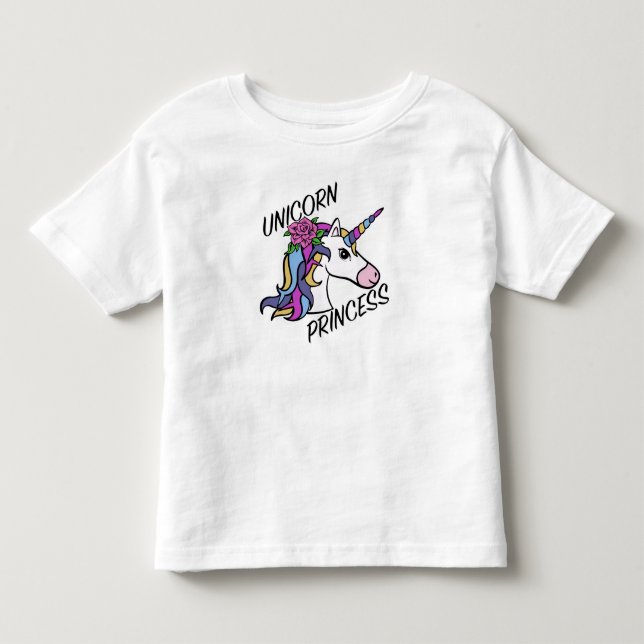 Design Princesa Unicórnio - Camiseta de Jersey Fin (Frente)