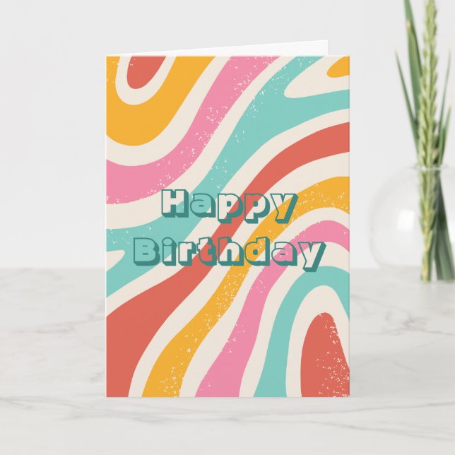 Design retrô, Cartão de Feliz Aniversário (Frente)