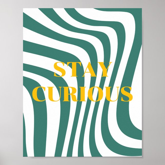 Design retrô, Poster Fique Curioso (Frente)