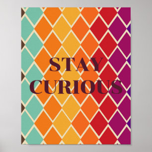 Design retrô, Poster STAY CURIOUS