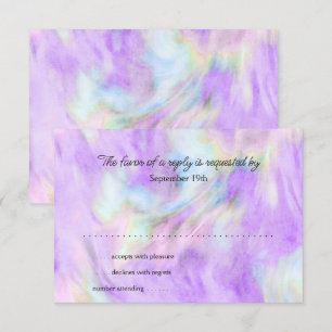 Design RSVP Card Purple Tie Dye