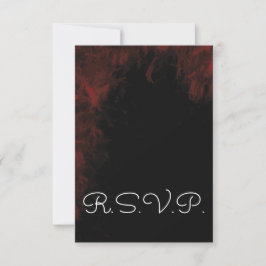 Design RSVP de de Casamento Negra Vermelho e Passi