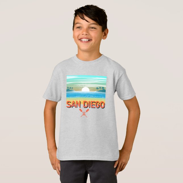 Design San Diego - Camisa T básica para crianças (Frente Completa)