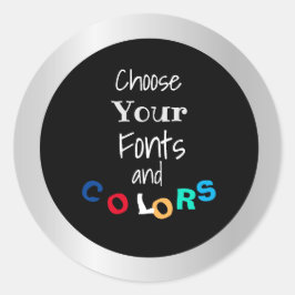Design Seu Autocolante Colorido de Texto Comercial