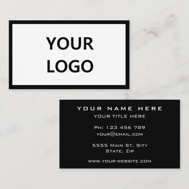 Design seu próprio Cartão de visita com logotipo (Frente/Verso)