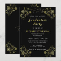 Design seu próprio Convite para Graduação Dourada 