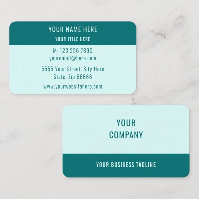 Design Seu Próprio Modelo de cartão de negócios Te (Frente/Verso)