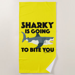 Design Sharky Vai Morder Você - Toalha de Praia